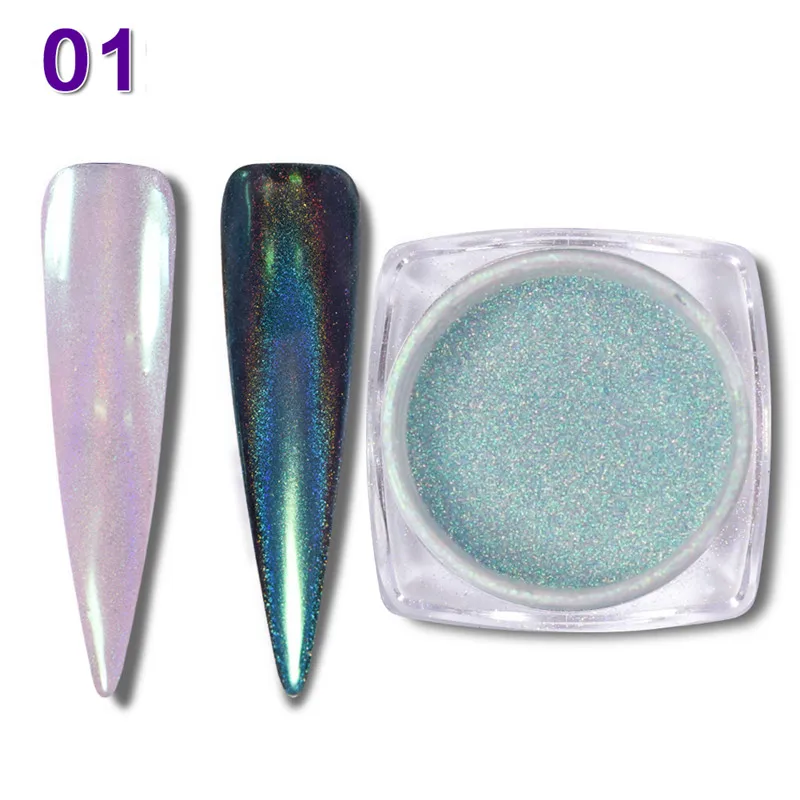 01 BeautyBigBang 0,2 г блеск для ногтей мерцающий жемчуг русалки пигмент Блестящий лазер оболочка Мерцающий Порошок маникюр Дизайн ногтей украшение - Цвет: 01