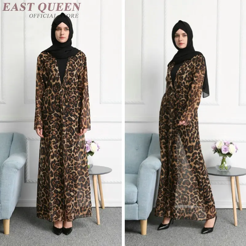 Женское шифоновое платье с длинным рукавом Abaya мусульманское Повседневное