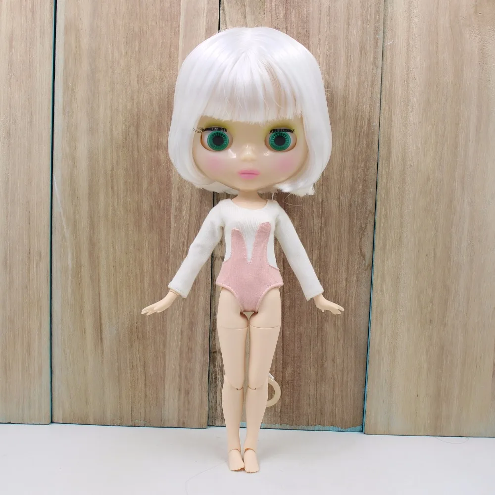 Ледяная фабрика blyth кукла 1/6 bjd 150BL136 белые волосы белая кожа шарнир тела полупрозрачное лицо 30 см