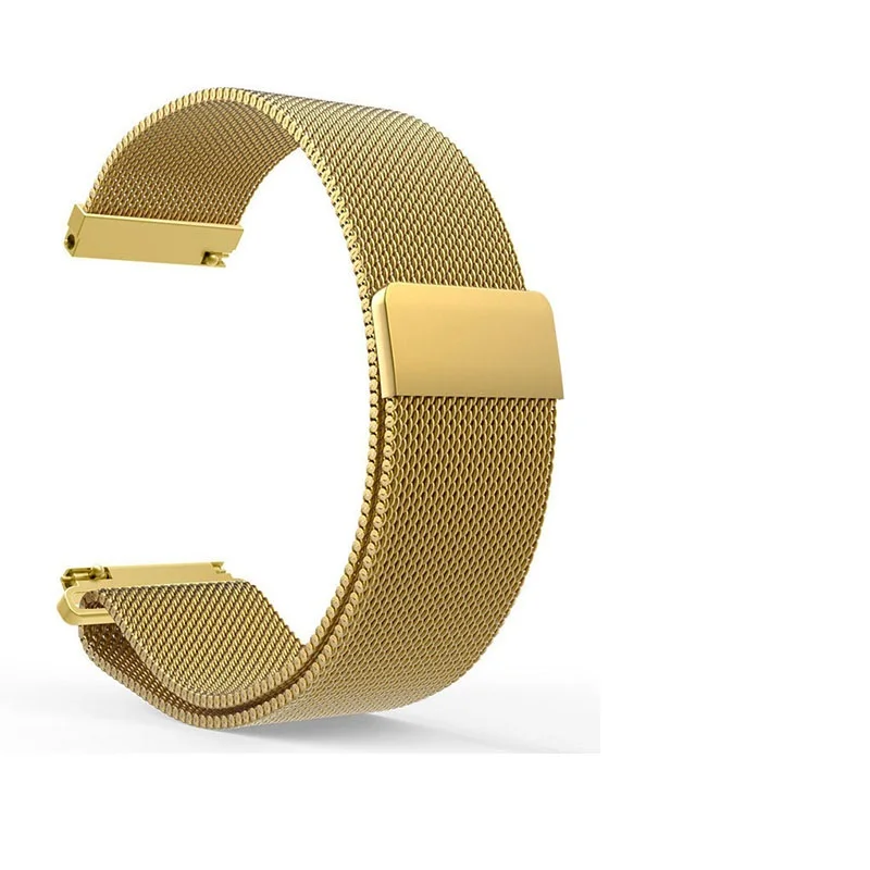 Mesh Gold Металлический ремешок для Xiaomi Huami Amazfit Pace браслет 22 мм Миланская петля магнитный ремешок для Amazfit Pace Stratos 2 Замена ремня - Цвет: Mesh Gold