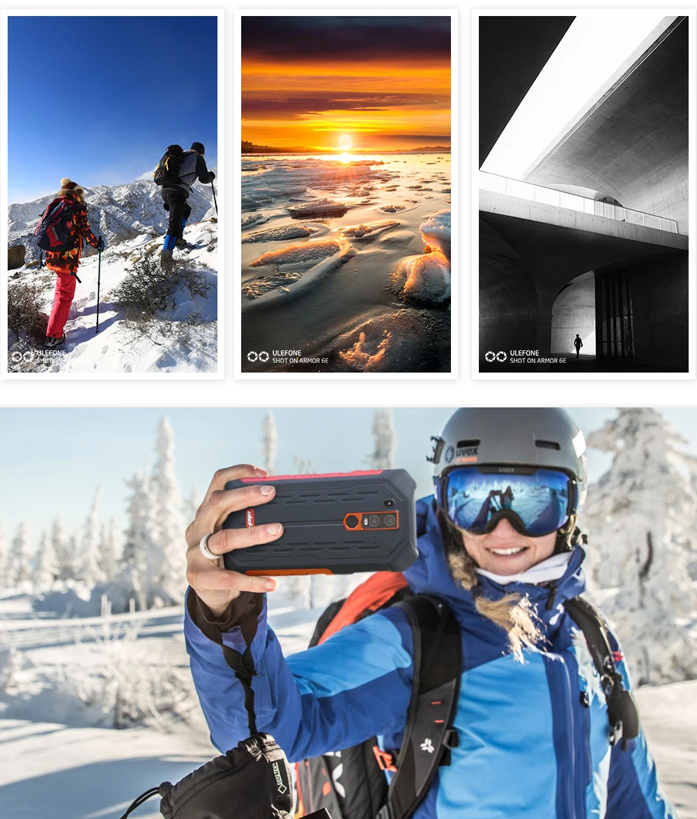 Ulefone Armor 6E IP68 водонепроницаемый мобильный телефон Helio P70 4 Гб+ 64 Гб 6," Беспроводное зарядное устройство 5000 мАч Android 9,0 смартфон NFC