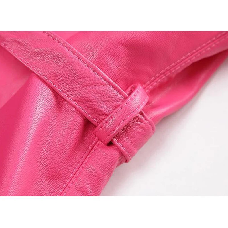 {Guoran} кожаное пальто для женщин 2017 Новинка Черное Женское из искусственной кожи с