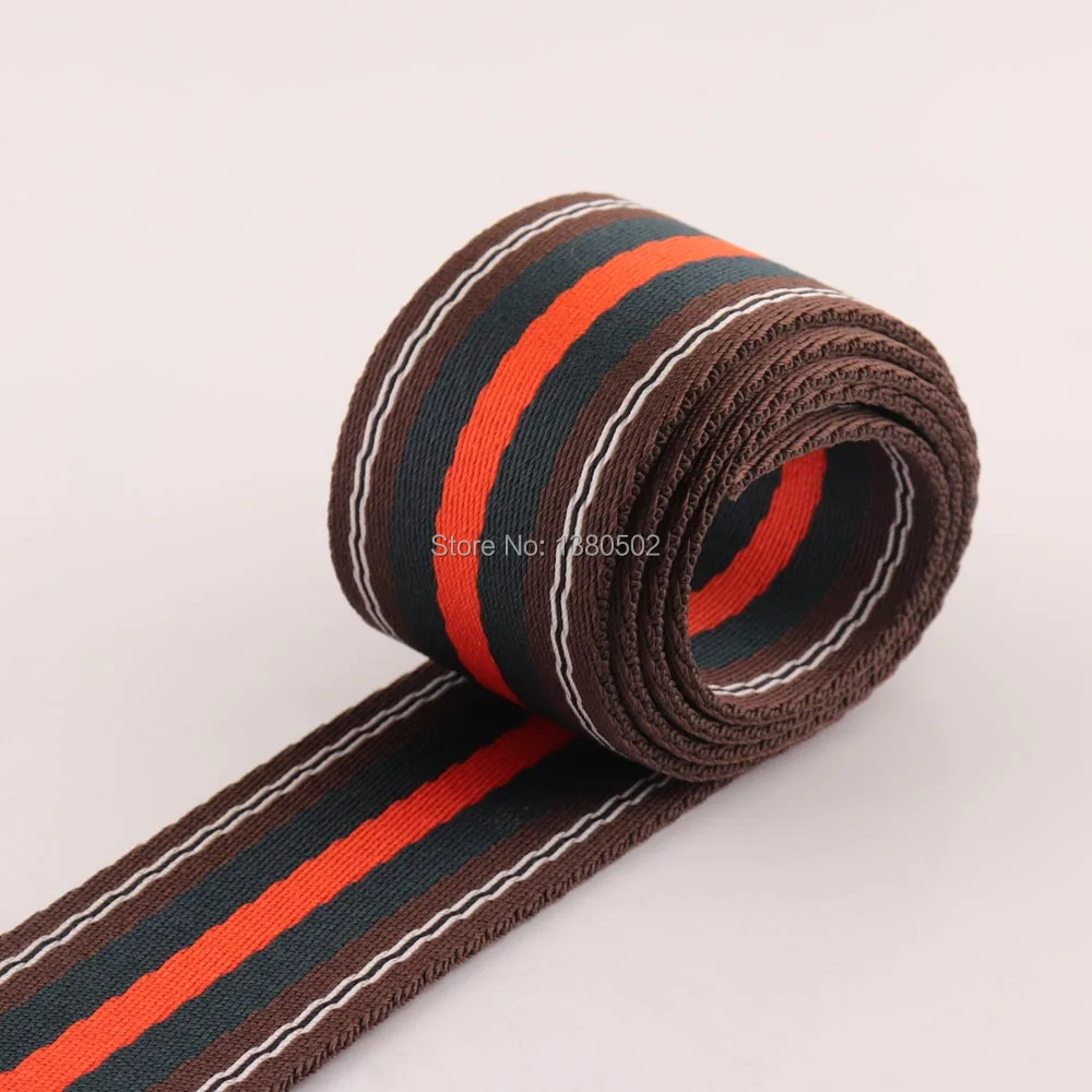 

5yards 40mm wide Stripe Soft Webbing Ribbon Strap for bag garment belt sewing accessories