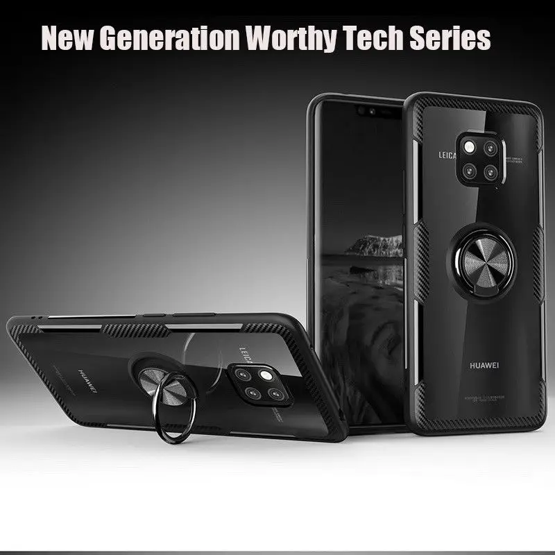 Чехол-бампер для huawei Honor 8x, чехол, Твердый Мягкий Прозрачный чехол для huawei mate 20 Pro lite Honor 8x Max 7x10 play, чехол с кольцом-держателем