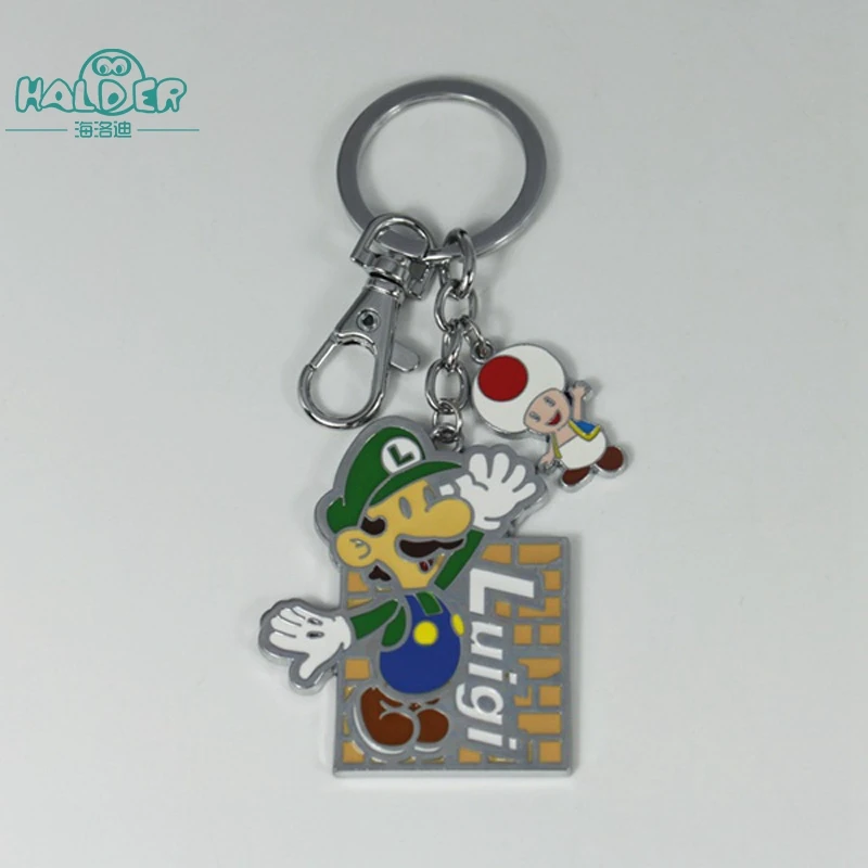 Halder Styles Super Mario Bros металлический брелок Ослик Конг Йоши персик Марио Луиджи брелок в форме жабы 5,5 см отправить случайный