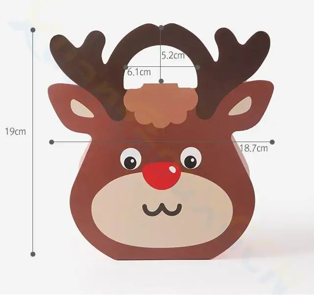 

25PCS DIY Elk Santa Claus christmas apple box cookie chocolate candy biscuit paper box party favor Xmas decoration gift box