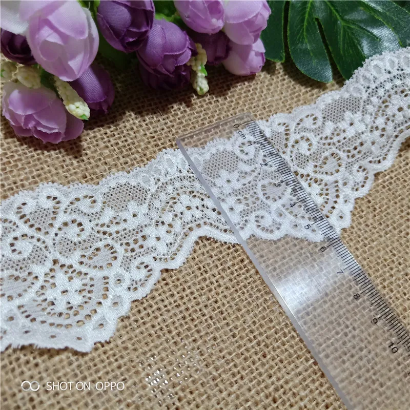 3.4-6CM S2325 High-Quality Multi-Color White Elastic Lace Ribbon Underwear Band Used For Sewing Decorative African | Дом и сад