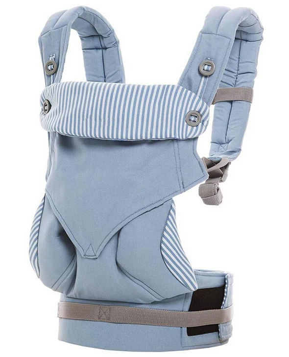 360 striped blue Эргономичный рюкзак-кенгуру 360 Omni, дышащий 360, охлаждающий воздух, Рюкзак-кенгуру для детей, органический хлопок, четыре положения, 360, кенгуру для младенцев - Цвет: 360 striped blue