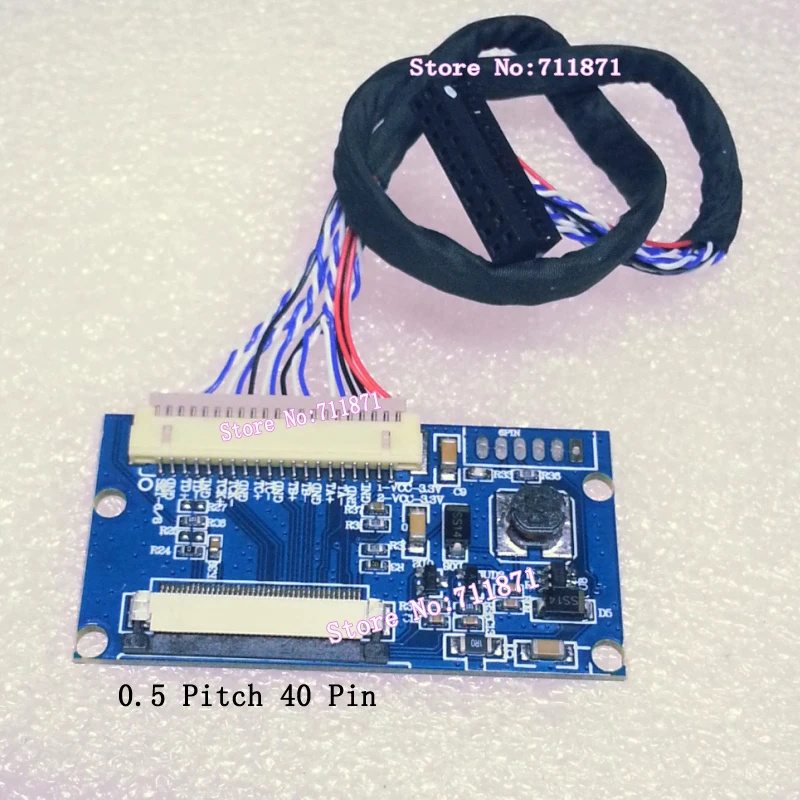 FPC адаптер 0 5 Pitch 40P с 20 штырьками 20pin FFC 7/8 дюйма 1ch 6/8 бит|lvds 20pin|lvds adapterlvds adapter plate |