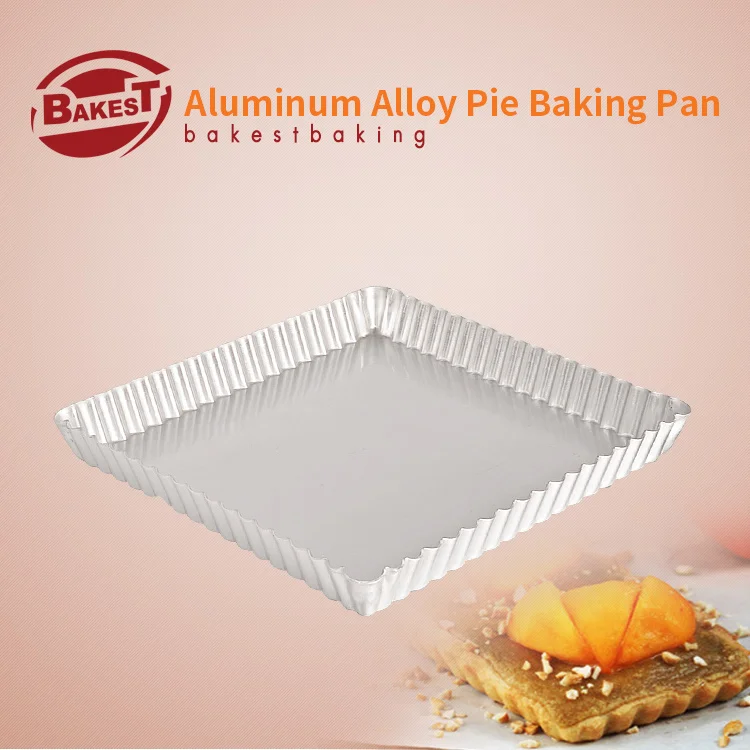 BAKEST квадратные прямоугольные хризантемы блюда для пирога из алюминиевого сплава