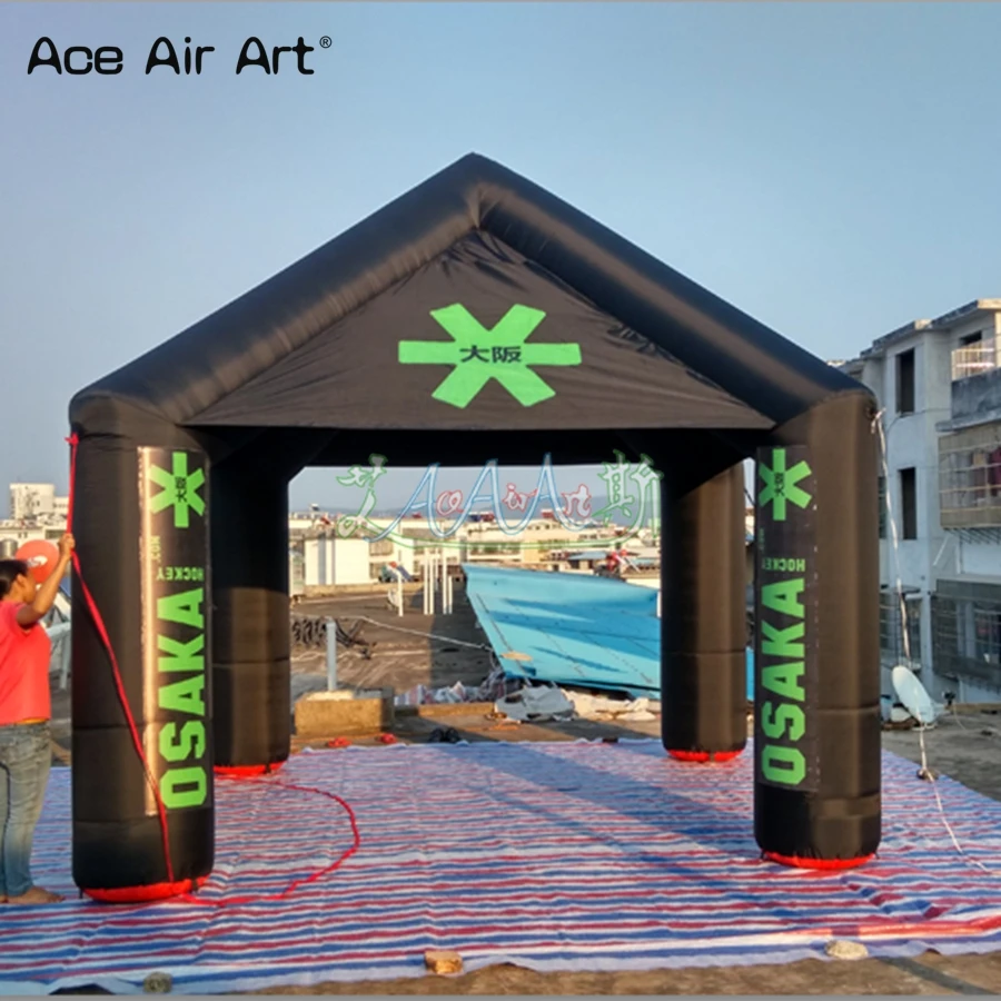 4x4 м Осака крест-накрест всплывающие квадратные палатки надувные навесы для