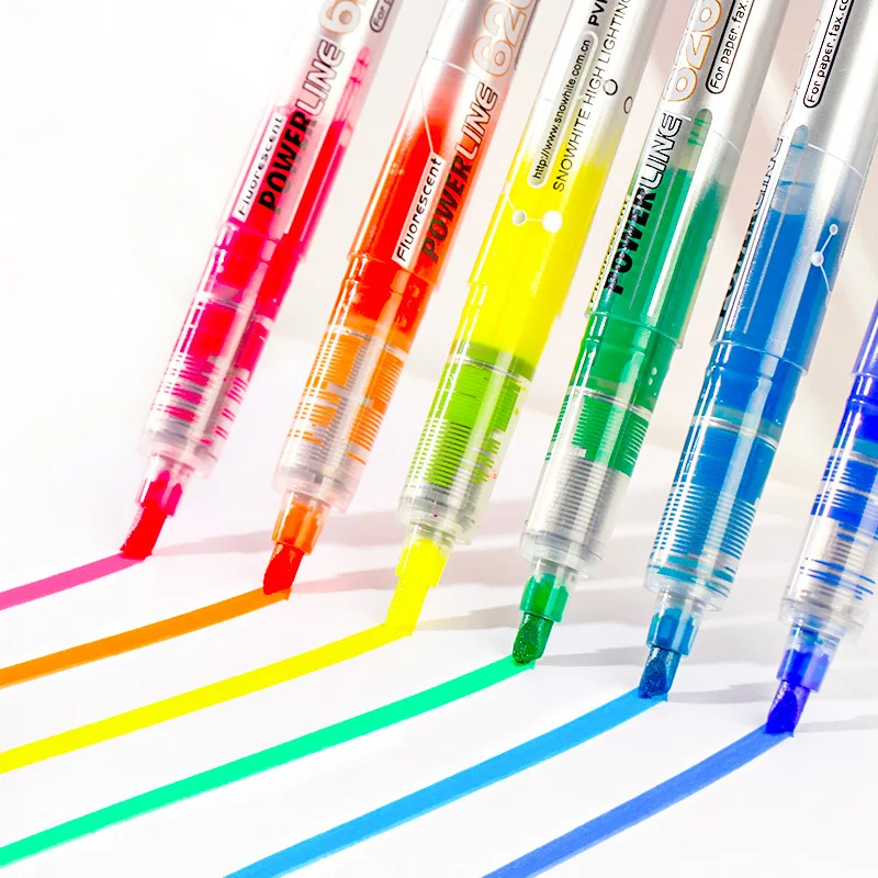 Color straight liquid highlighter pen student marker Any combination of 10 colors Office stationery Supplies | Канцтовары для офиса