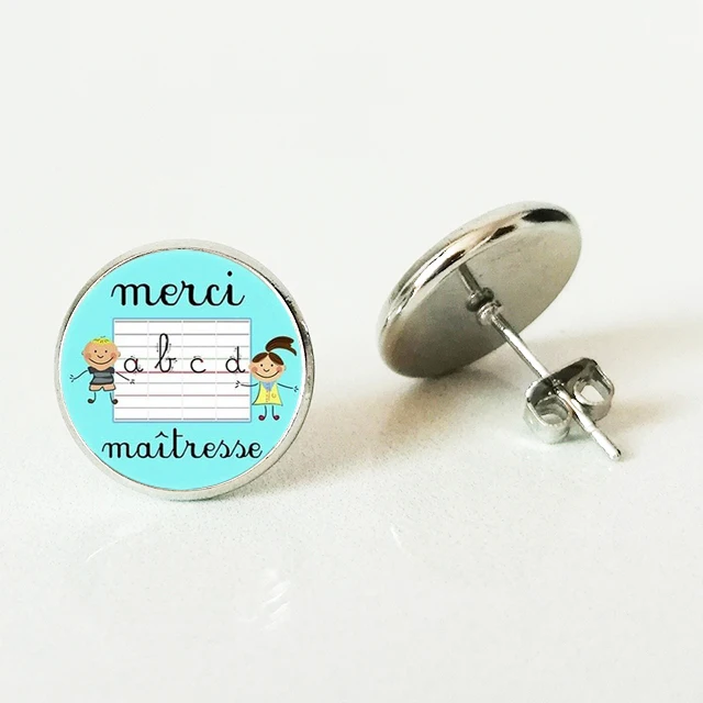 Лидер продаж! Merci Maitresse серьги-гвоздики держатель модное серебряное кольцо Цвет