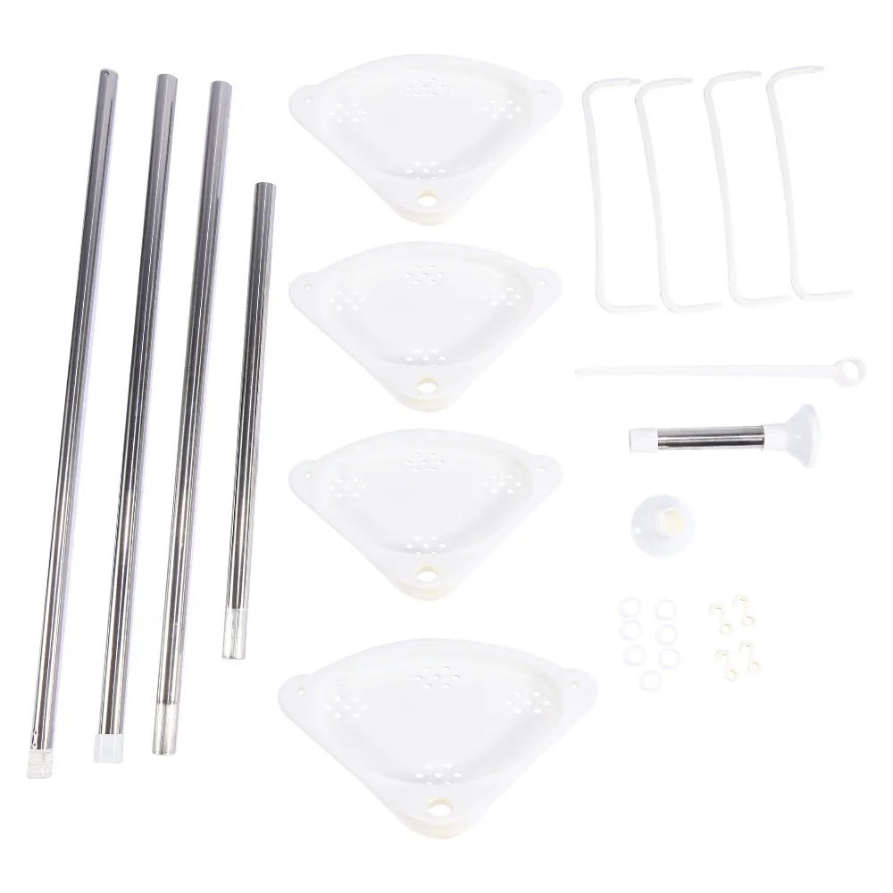 4 ярусный выставочный стенд телескопическая Ванная комната угловая полка