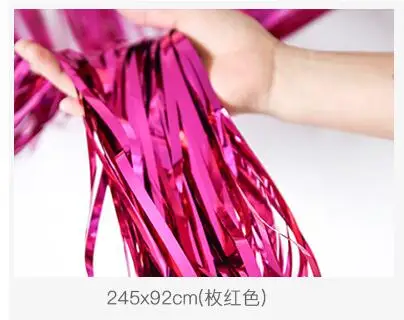 2 5 м Золотая Серебряная металлическая зеркальная занавеска с бахромой украшение