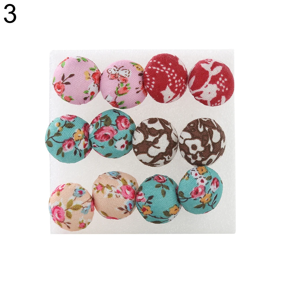 Серьги-гвоздики 6 Пары/компл. | Украшения и аксессуары