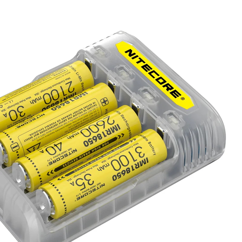 NITECORE Q4 4 bay 4A быстрое зарядное устройство для Li Ion IMR Nicd CR123A 16340 10440 AAA 14500 18650 26650