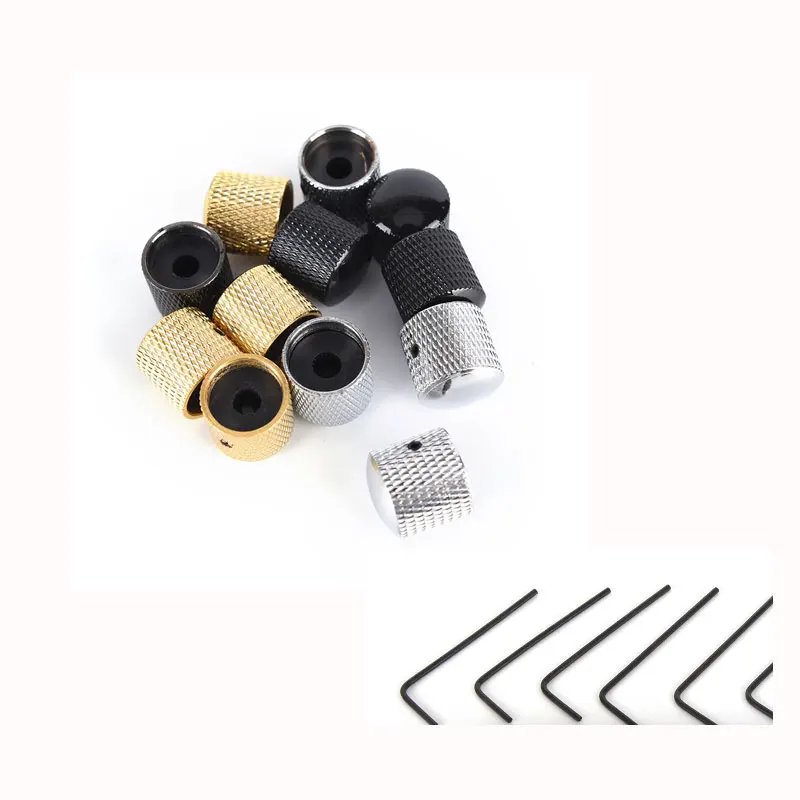 

4 шт. металлическая электрическая бас-гитара Звук Тон Управление ручки Купол Ручка гитара Запчасти с отверстием гитара Запчасти и аксессуар...