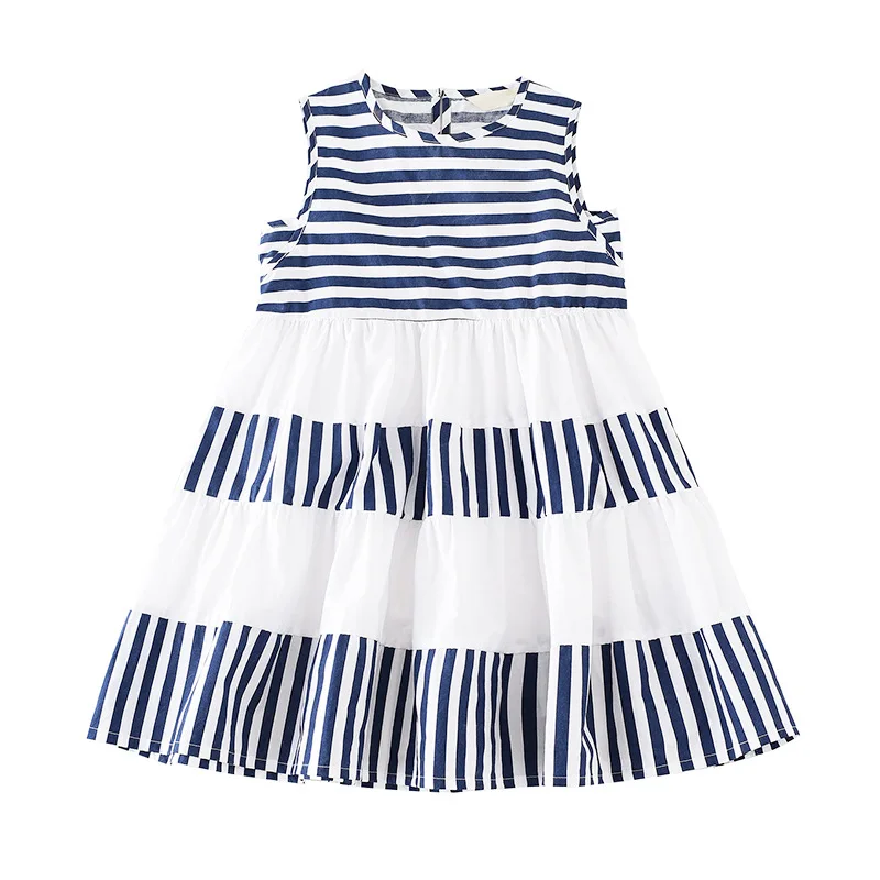 2019 new summer baby girls clothes kids cotton striped vest dress fashion teenage girl princess party dresses for 4 6 8 10 12 yr | Детская