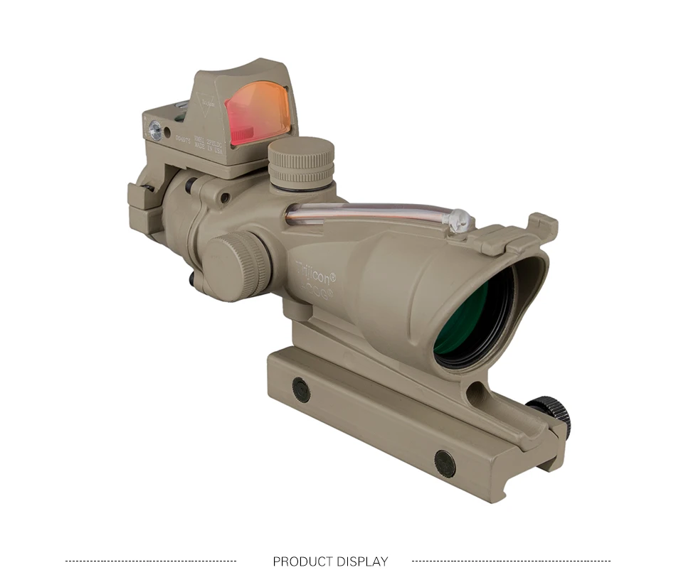 Acog 4x32 зеленый источник волокна реальный оптоволоконный прицел W/Rmr микро красная точка зрения с маркировкой стояк Охота 5 цветов