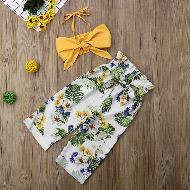 Купальный костюм для девочек купальный комплект из плотной ткани желтого цвета