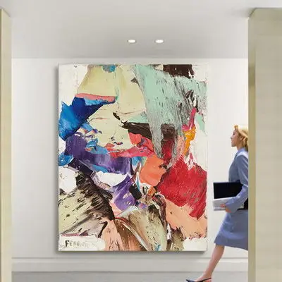 

High quality 100% handpainted colorful painting handmade oil painting for home decoration
