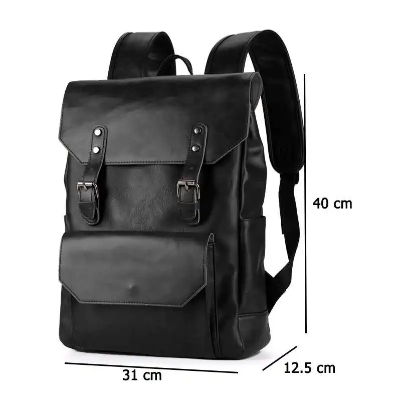 Мужской водонепроницаемый рюкзак из ПУ кожи в винтажном стиле | Багаж и сумки