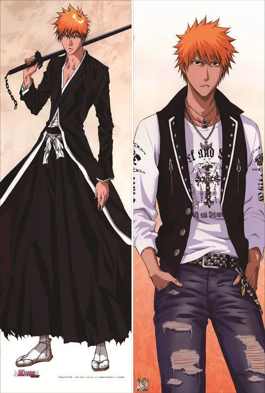 Японское аниме Ichigo Kurosaki Grimmjow отбеливатель обнимает тело наволочка чехол