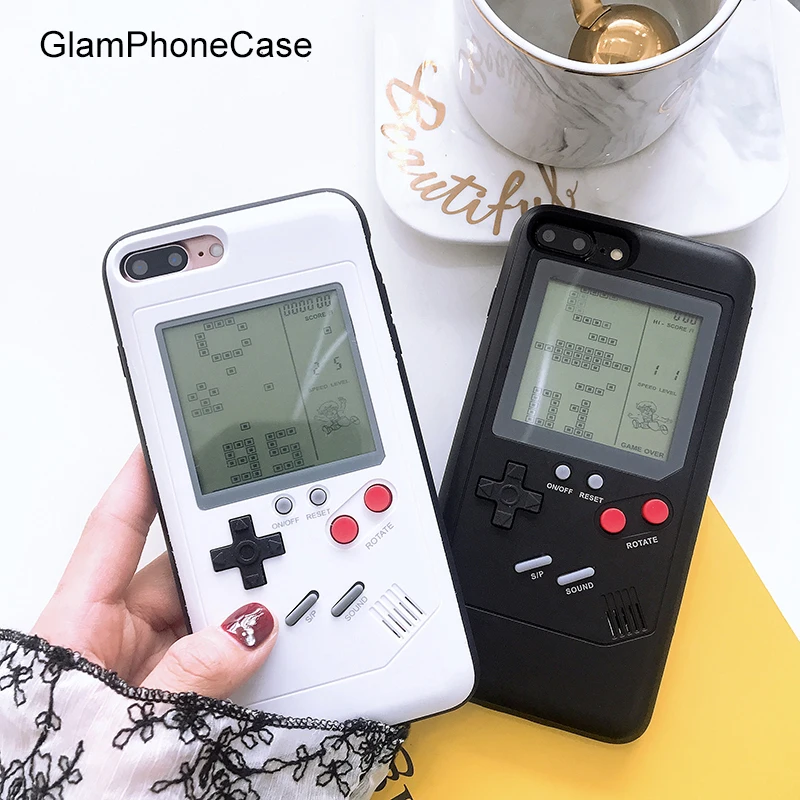 GlamPhoneCase Classic Gameboy Tetris Phone Case for iphone X 8 8plus 6 6plus Hard Cover 7plus 7 6S 6Splus Cute | Мобильные телефоны