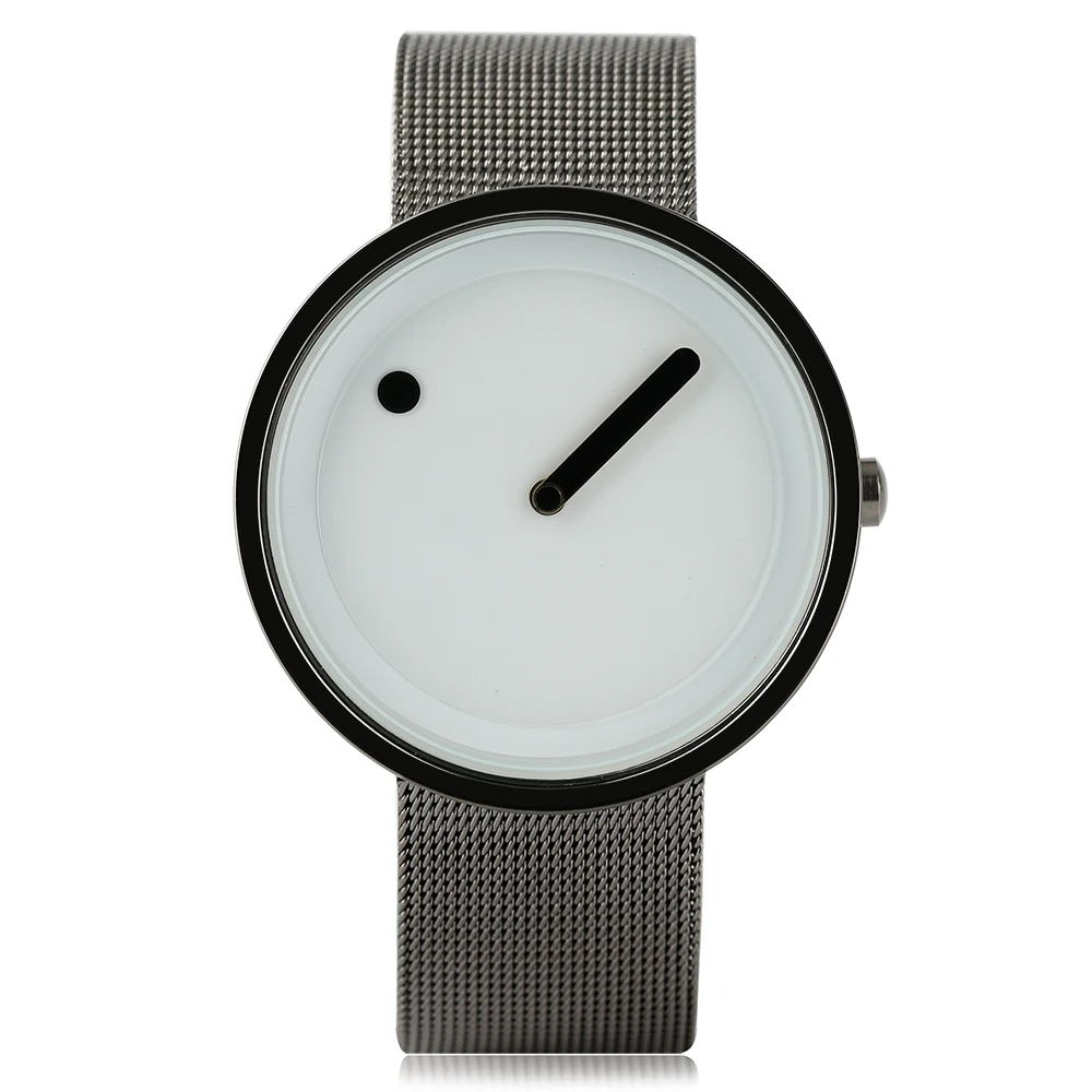 KEVIN модные мужские часы из нержавеющей стали с сетчатым ремешком наручные