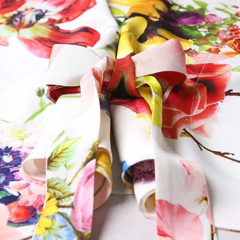 Женская шелковая рубашка VOA Повседневная блузка большого размера 5XL на шнурках с