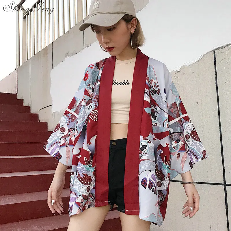 Шифоновая плетеная блузка Harajuku BF в японском стиле с перьями для мужчин и женщин