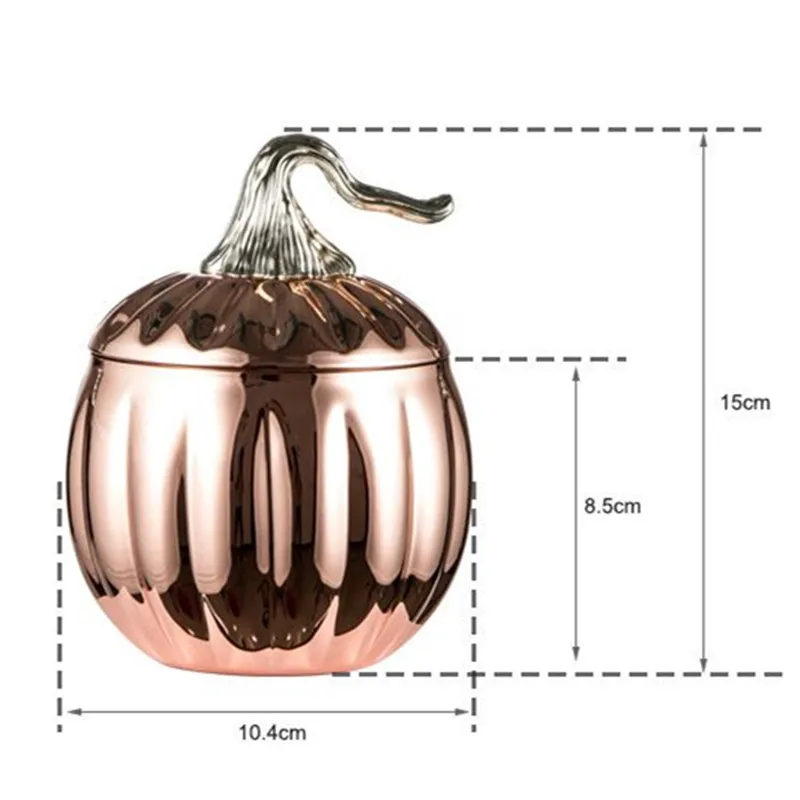 304 stainless steel copper plated cocktail glass creative pumpkin cup shape gold lid bar wine 500ml | Дом и сад