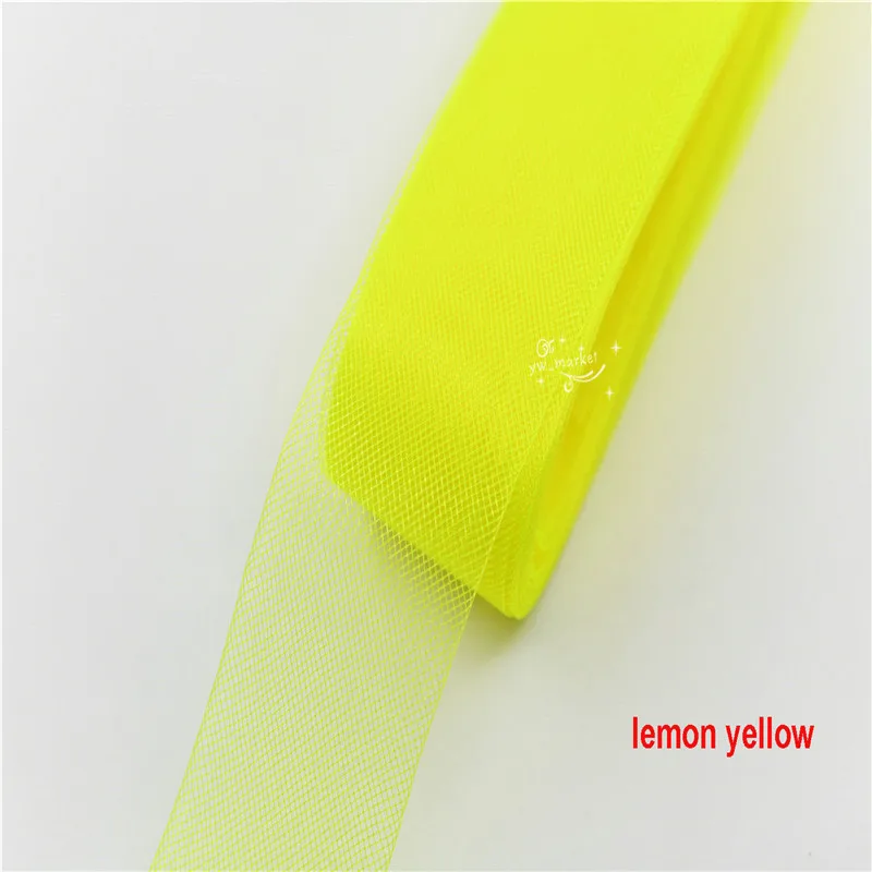 lemon yellow Цвет 5 см(2 дюйма) Конский волос Плетеный гибкий Свадебный чародей кринолин для платья шляпы ремесла 22 ярдов мягкая жесткая для выбора - Цвет: lemon yellow
