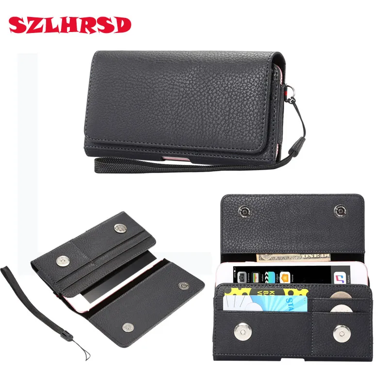 Men Belt Clip Leather Pouch Waist Bag Phone Cover HomTom C13 Case HT16S S99i C1 C2 C8 H10 H5 S12 S17 S8 S9 Plus | Мобильные телефоны