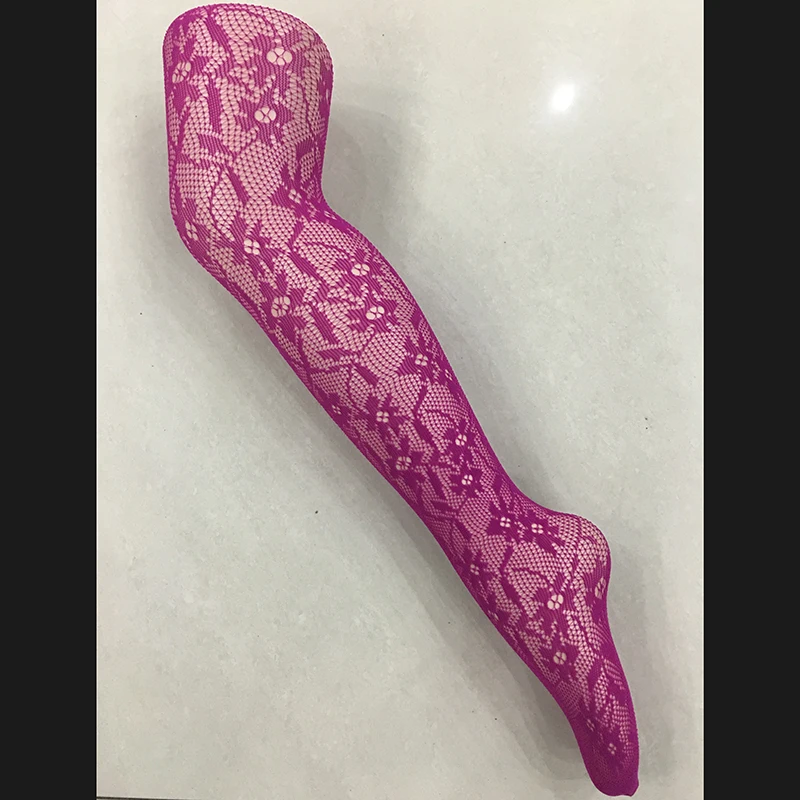 Лидер продаж милые кружевные мягкие сетчатые колготки с цветочным принтом для