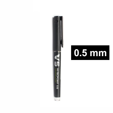 0.5mm Black LifeMaster пилот V5 V7 Hi-Tecpoint картридж Системы Ручка-роллер 0,5/0,7 мм кончик иглы многоразового использования - Цвет: 0.5mm Black