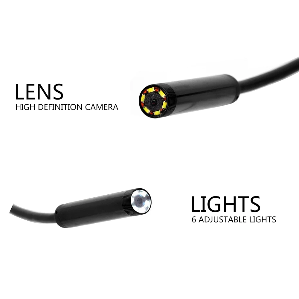 Эндоскоп Android USB камера 3.5M 5.5мм трубная инспекция телефон Мини змея Водонепроницаемый кабель.