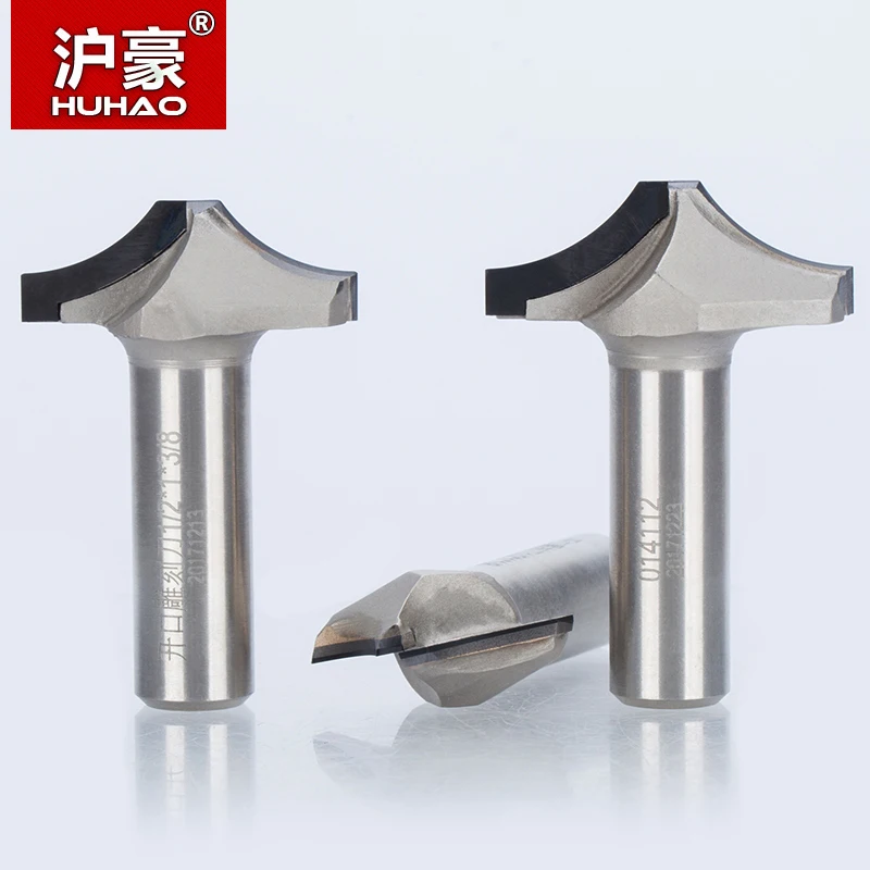 

HUHAO 1pc 1/2" Shank Diamond CVD Coating Round Chisel Endmill Woodworking Cutter PCD Arc Line Cabinet Door Router Bit