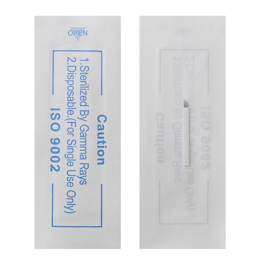 Бровей татуажные иглы для перманентного макияжа 10 шт 7Pin одноразовые кисточки губ