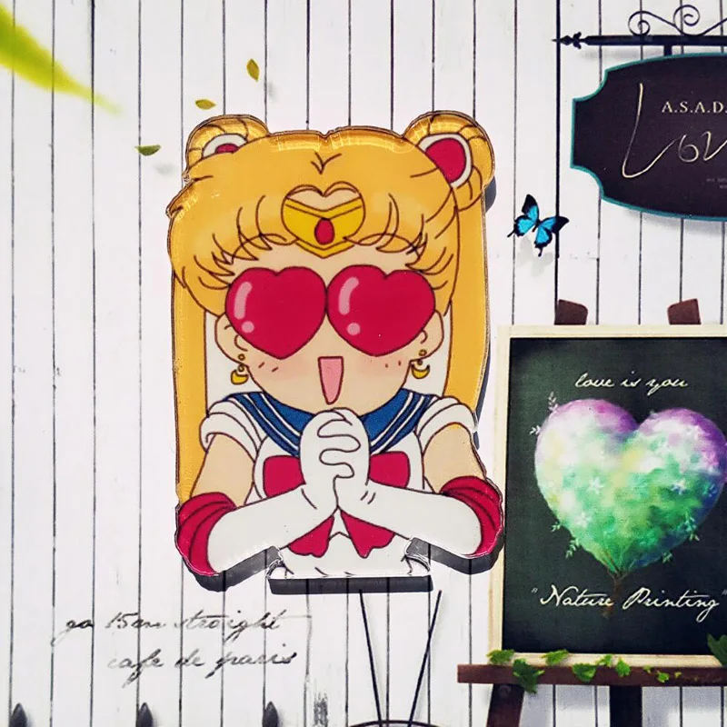 Акриловая брошь мультфильм японское аниме Sailor Moon 1 шт. броши для рюкзака