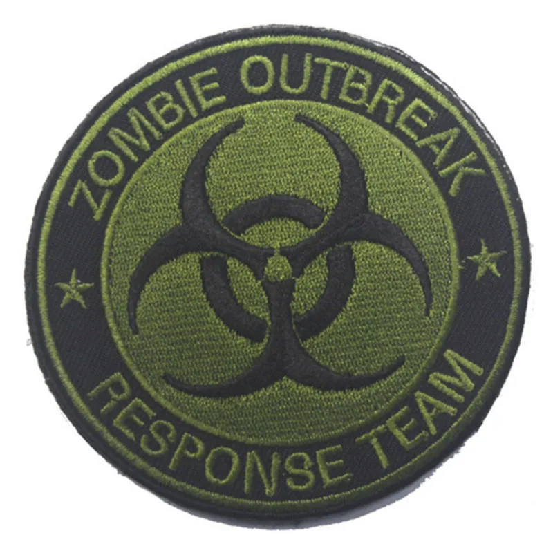 Круглая нашивка ZOMBIE outbreak 3 5 дюйма для реакции на вспышки|biohazard patch|zombie patchzombie hunter |