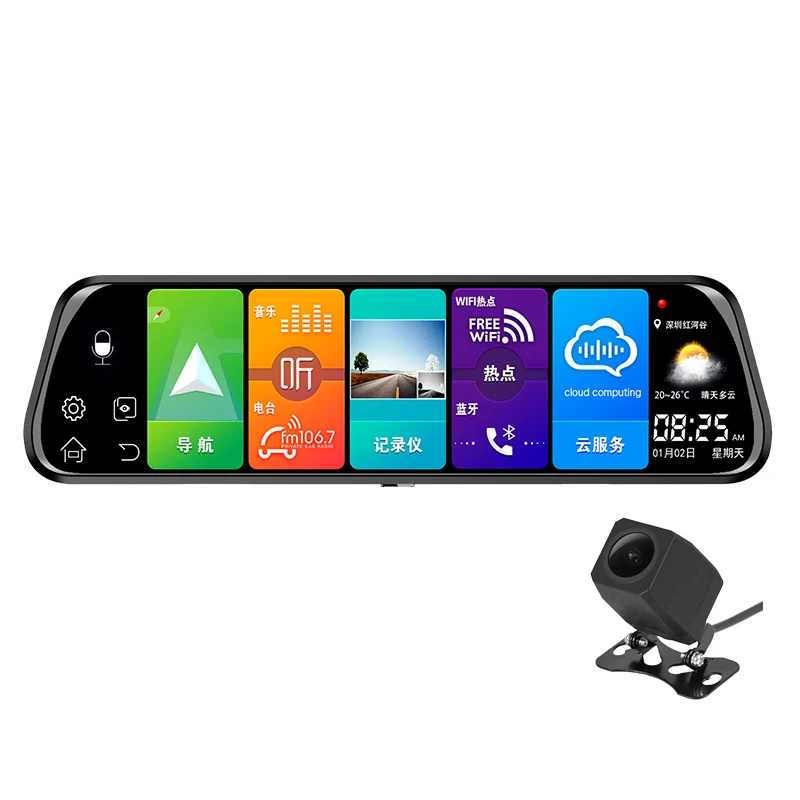 10 дюймов сенсорный экран Android 8 0 камера заднего вида двойной объектив 1080 P Full HD |