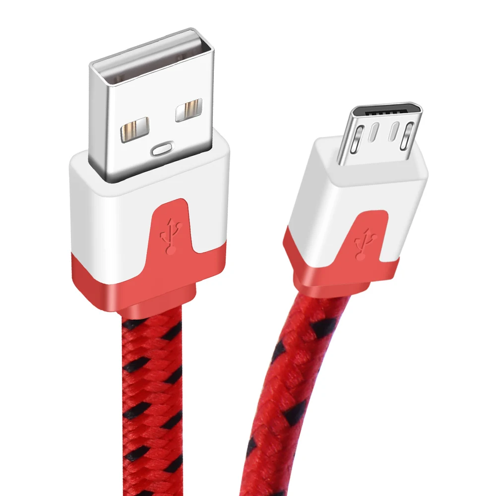 Олаф Micro USB кабель 2A Быстрая зарядка USB кабель для передачи данных для samsung Xiaomi Tablet Android usb зарядный Шнур Micro кабели для зарядного устройства USB - Цвет: Red