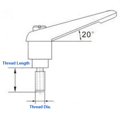 M12 резьба регулируемые ручки цинковые ручки сплав M12x25/M12x30/M12x40/M12x50/M12x60/M12x80 длина зажимные ручки