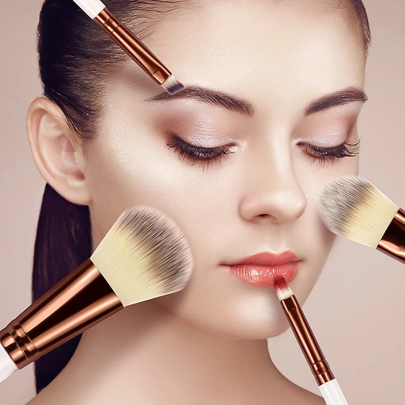 25 шт./компл. набор кистей для Макияжа Beauty Foundation Power Blush Eye Shadow Brow Lash Fan губ и лица
