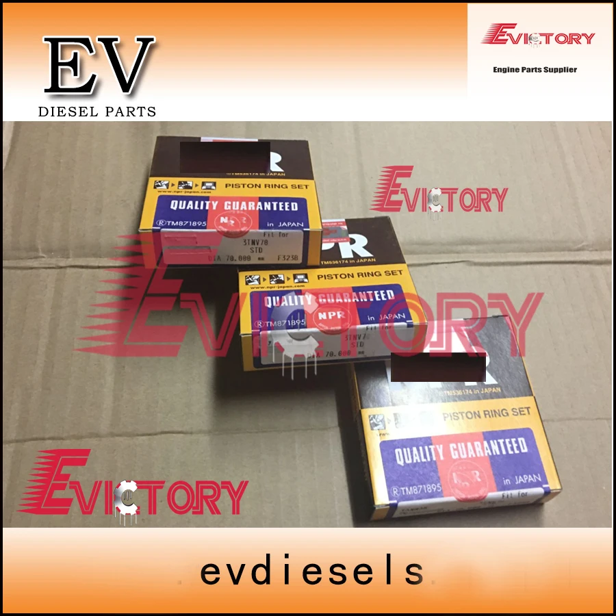 

For Yanmar engine overhaul parts 3TN72E 3TNE72 3D72E 3TNA72 piston ring set