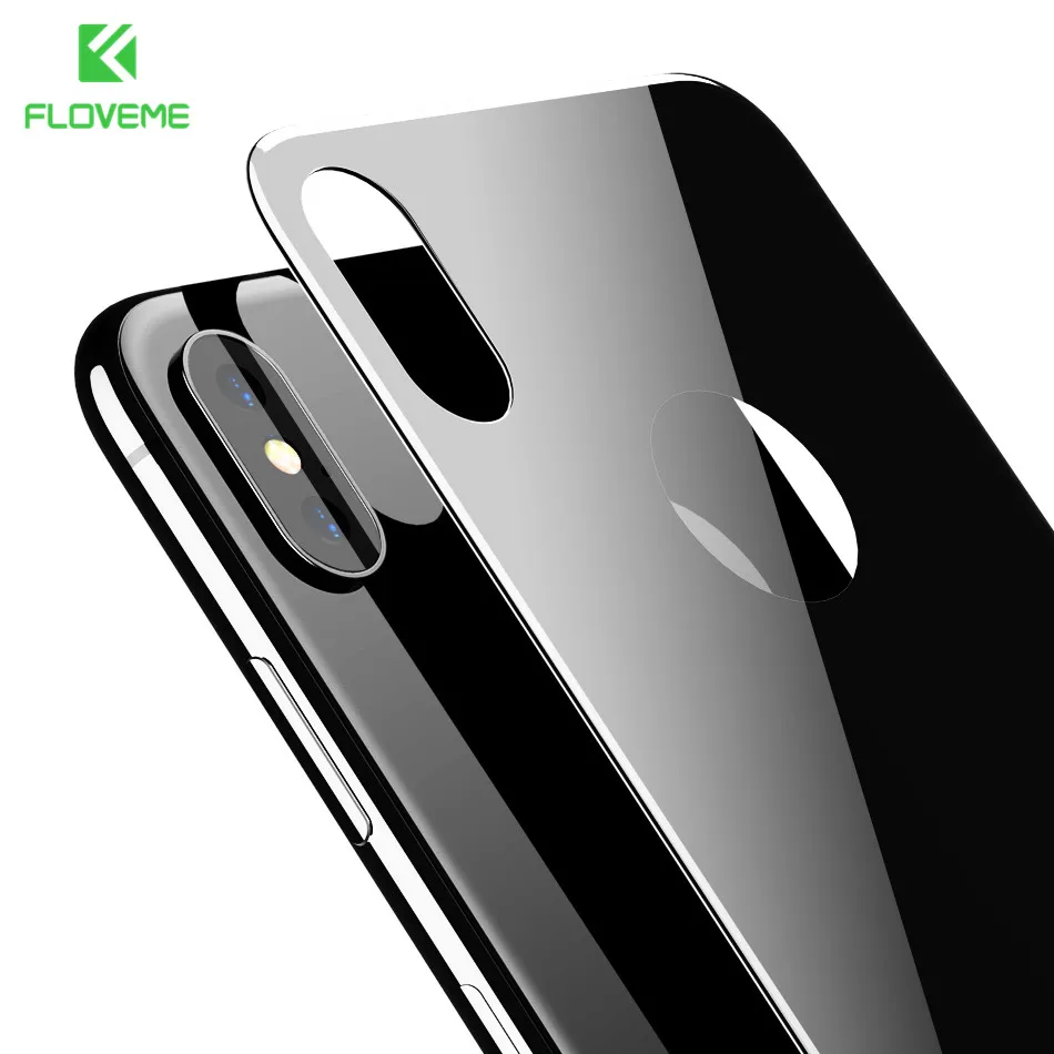 Floveme 0.3 мм задней Флим защитный Стекло для IPhone X Экран протектор 3D 9 H закаленное