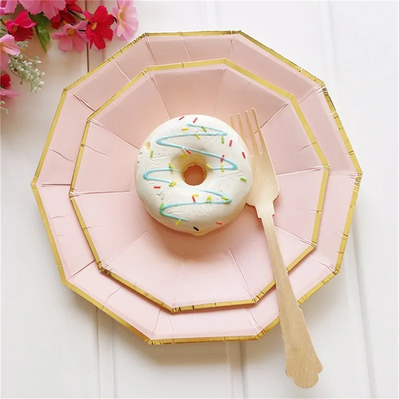 Горячая Распродажа 2017 украшенные розовым золотом тарелки с тиснением