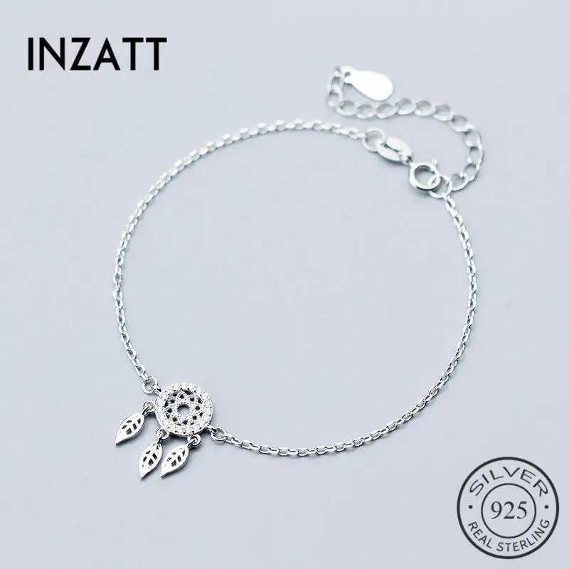 

Женский обруч-браслет INZATT, прелестный браслет из серебра 925 пробы с ловцом снов, вечерние ювелирные изделия